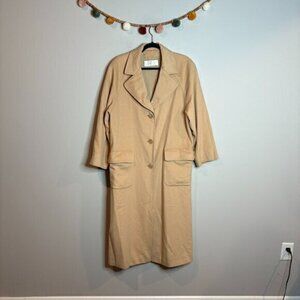 Genny Made in Italy tan cashmere duster coat
